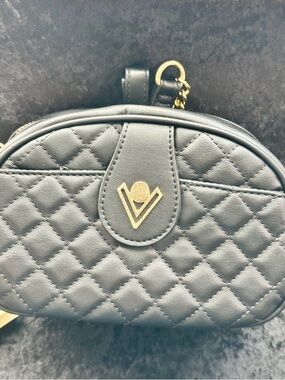 Valentino Orlandi Quilted Black Crossbody Bag - Women